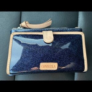 Consuela blue slim wallet